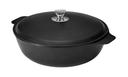 Rosseto Cooklite Black Cast Aluminum Coated Casserole with Lid, 4.75 Quart Capacity