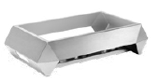 Rosseto Diamond Multi-Chef 7 inch Stainless Steel Warmer with 3 Fuel Holders and Reversible Burner Stand