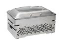 Rosseto Mosaic Multi-Chef 10 inch Stainless Steel Chafer with Soft Closing Lid 3 Fuel Holders and Reversible Burner Stand, 22.5 Ã— 17.5 Ã— 14.5 inch