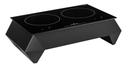 Rosseto Diamond Multi-Chef 120V 60Hz 7 inch Black Double Induction Kit with Touch-Top Controls, 25.5 x 16 x 8 inch