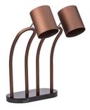 Rosseto Double Bronze Heat Lamp with Black Metal Base and Plain Shade, 18.5 x 19.5 x 26 inch