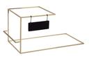Rosseto SkyRize Gold Painted Trio Riser with 1 Hanging Sign, 18.3 Ã— 8.5 Ã— 5 inch