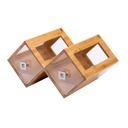 Rosseto Double Bamboo Honeycomb Bakery with Drawer and Insert, 18.75 x 12 x 9.5 inch