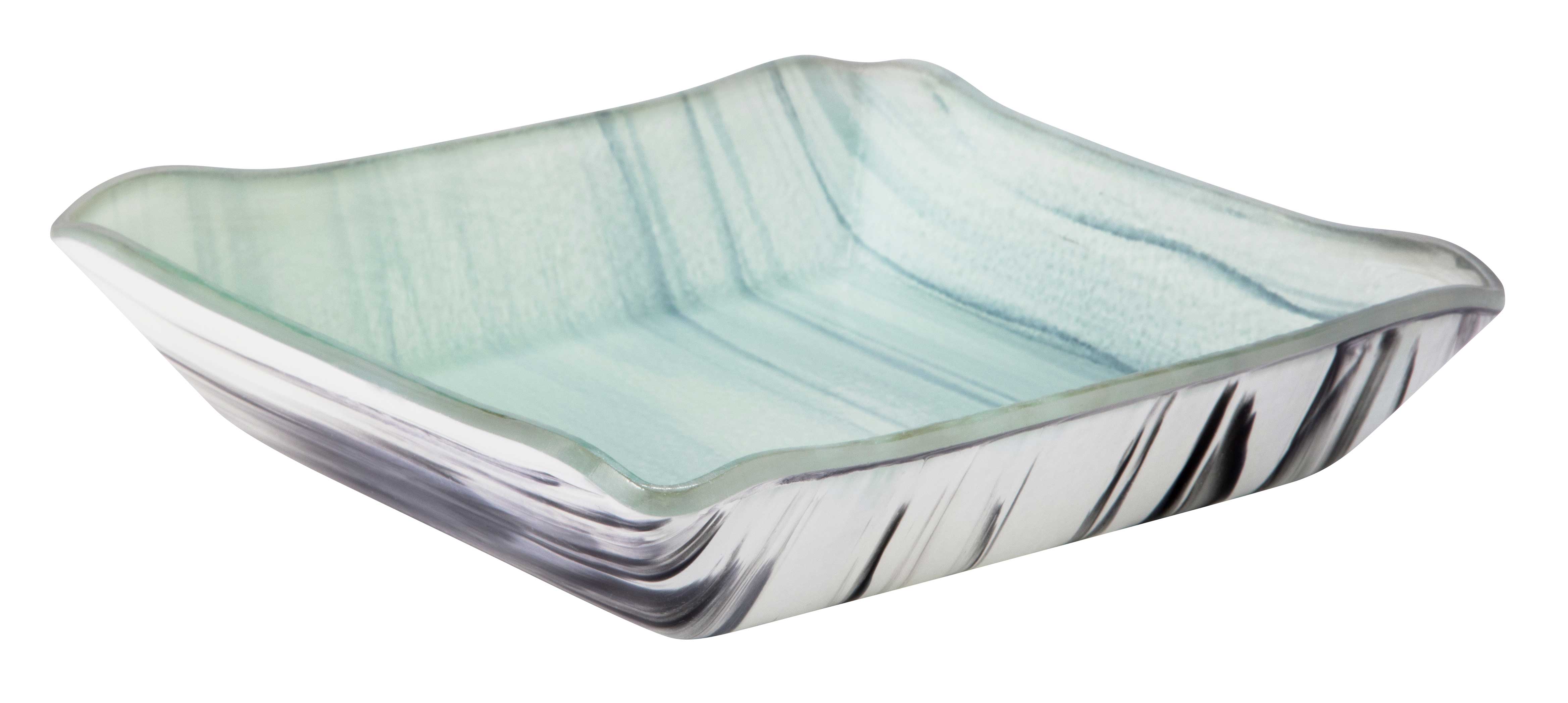 Rosseto Aroma Black and White Square Conical Bowl, 9.25 x 9.25 x 2 inch