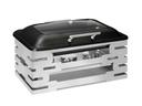 Rosseto Multi-Chef 10 inch Stainless Steel Warmer with Black Soft Close Chafer 3 Fuel Holders and Reversible Burner Stand, 22.50 x 17.50 x 14.50 inch