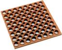 Winco Red Straight Edges Rubber Floor Mat, 3 x 5 x 3/4 inch