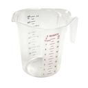 Winco PMCP-200 Polycarbonate Clear Measuring Cup with Color Graduations, 2 Quart Capacity
