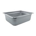 Winco SPJP-204 23 Gauge 18/8 Stainless Steel Half Size Anti-Jam Steam Table Pan, 4 inch Deep