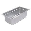 Winco SPJP-304 23 Gauge 18/8 Stainless Steel Third Size Anti-Jam Steam Table Pan, 4 inch Deep