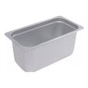 Winco SPJP-306 23 Gauge 18/8 Stainless Steel Third Size Anti-Jam Steam Table Pan, 6 inch Deep