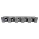 Winco MHH-5 Mop/Broom Rack with 5 Clips and 6 Hooks, 16 inch