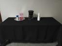 Intedge Black 100 Percent Polyester Rectangular Tablecloth, 45 x 110 inch 