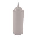 Winco PSB-12C Plastic Clear Regular Squeeze Bottle, 12 Ounce Capacity
