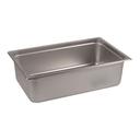 Winco SPJH-106 22 Gauge 18/8 Stainless Steel Full Size Anti-Jam Steam Pan, 6 inch Deep