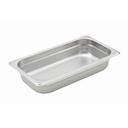 Winco SPJH-302 22 Gauge 18/8 Stainless Steel Third Size Anti-Jam Steam Pan, 2.5 inch Deep