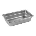 Winco SPJL-402 25 Gauge 18/8 Stainless Steel Fourth Size Anti-Jam Steam Table Pan, 2.5 inch Deep