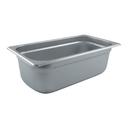 Winco SPJL-404 25 Gauge 18/8 Stainless Steel Quarter Size Anti-Jam Steam Table Pan, 4 inch Deep