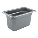 Winco SPJL-904 25 Gauge 18/8 Stainless Steel Ninth Size Anti-Jam Steam Table Pan, 4 inch Deep