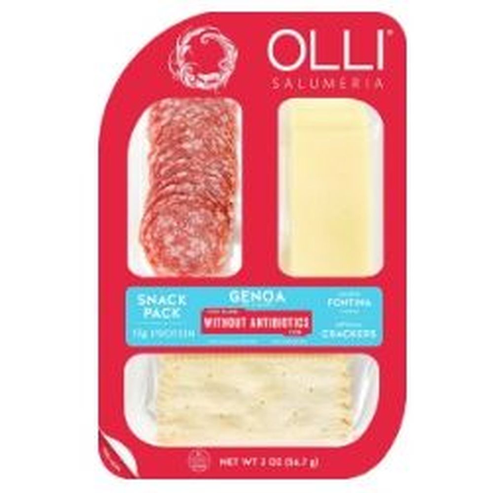Olli Salumeria Genoa and Fontina Snack Pack, 2 Ounce -- 10 per case