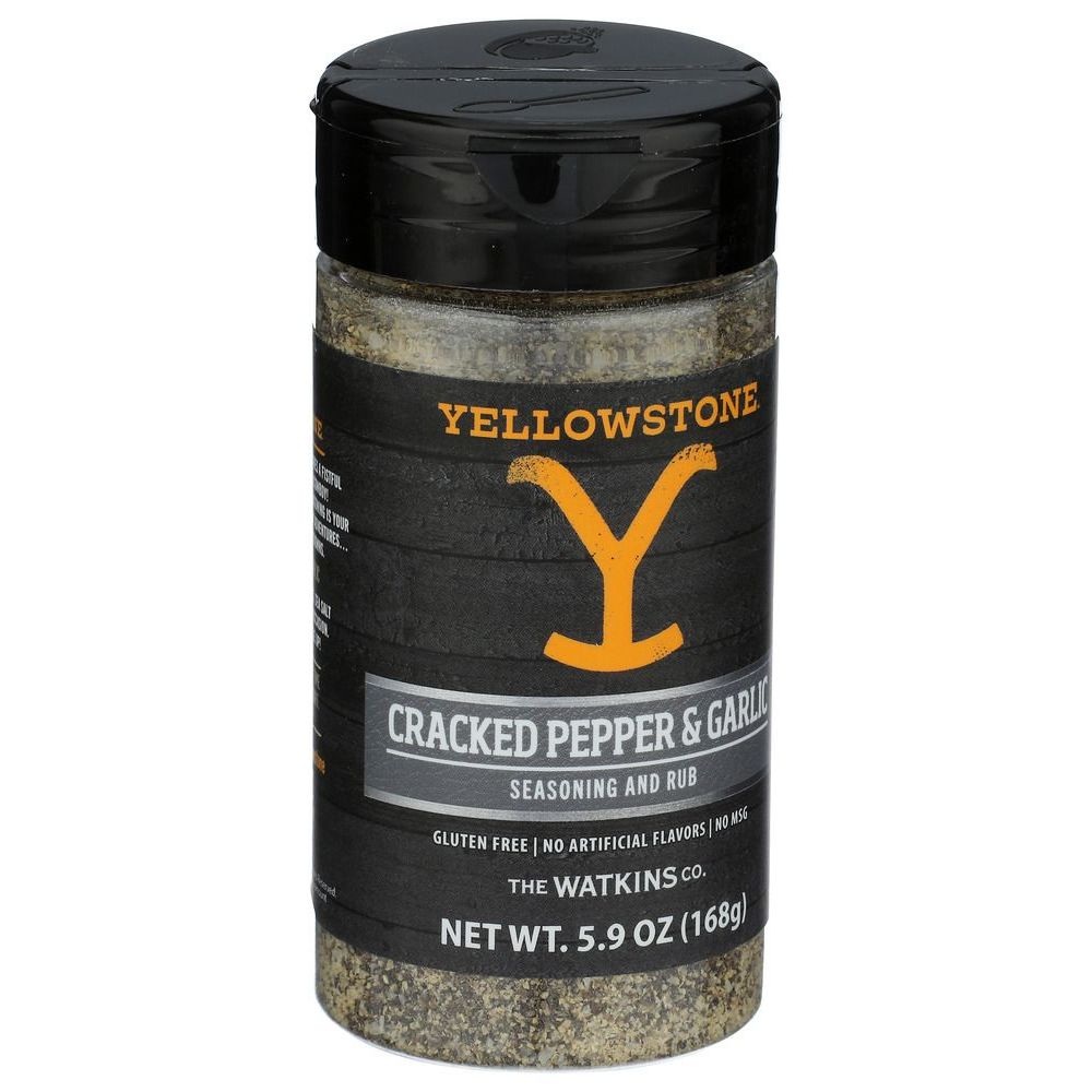 Yellowstone Cracked Pepper and Garlic Seasoning and Rub, 5.9 Ounce -- 6 per case