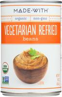 Made With Organic Vegetarian Refried Beans, 16 Ounce -- 12 per case
