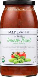Made With Organic Tomato Basil Pasta Sauce, 25 Ounce -- 12 per case