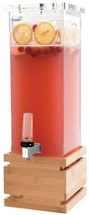 Rosseto Square Beverage Dispenser with Bamboo Base, 2 Gallon