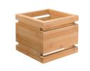 Rosseto Skycap Short Natural Gloss Bamboo Multi-Level Riser, 6.5 x 6.5 x 6.5 inch