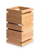 Rosseto Skycap Tall Natural Gloss Bamboo Multi-Level Riser, 6.5 x 6.5 x 12 inch
