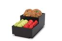 Rosseto Acrylic Small Condiment Black Matte Tray Bakery Block, 8 x 14.5 x 6.25 inch
