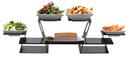 Rosseto Swan Multi-Level System Black Matte with Black Tempered Glass 7 Piece Riser Kit