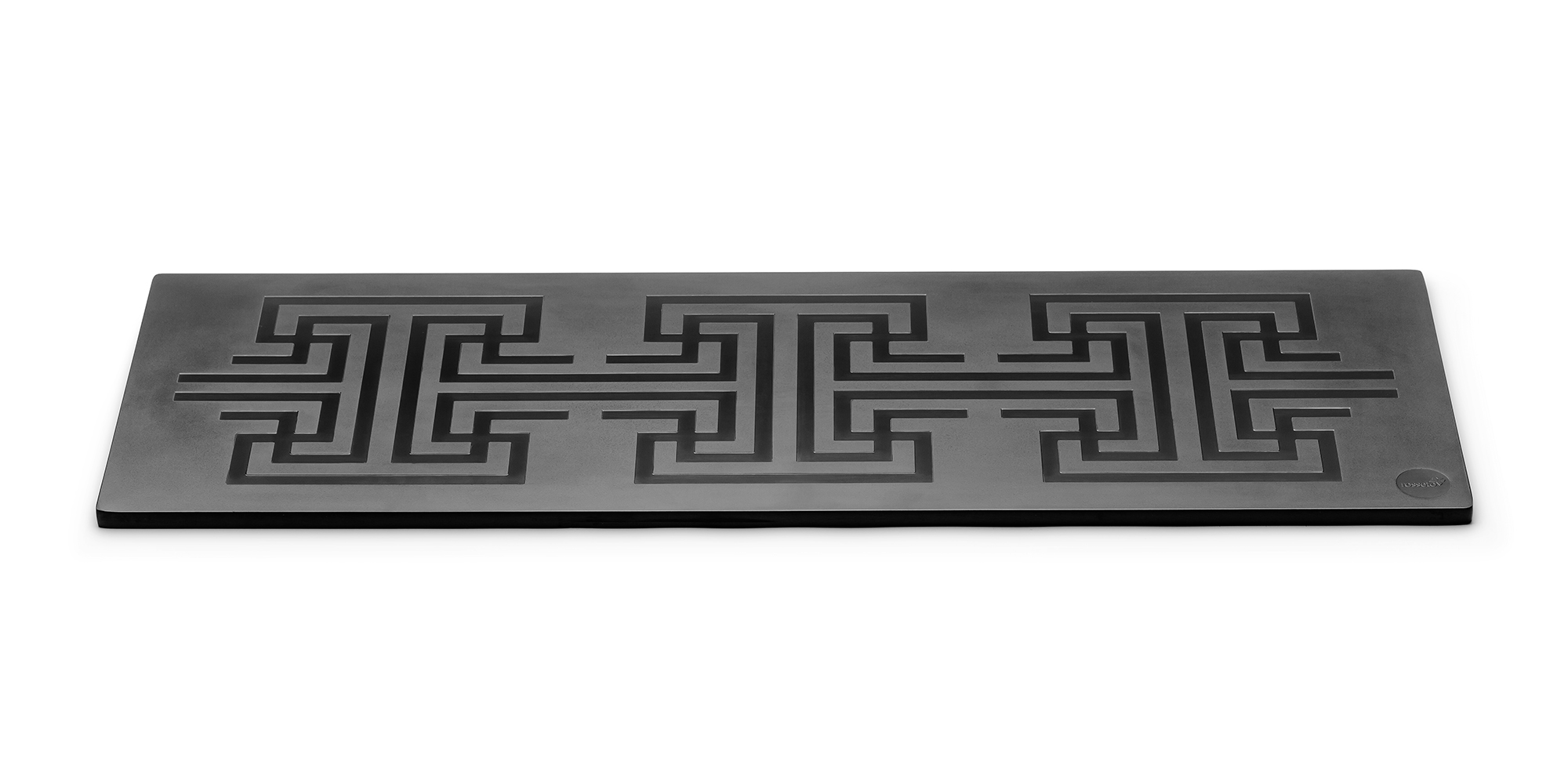 Rosseto Narrow Rectangular Black Melamine Surface, 27.5 x 9.5 x 0.38 inch