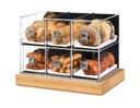 Rosseto Acrylic Six Drawer Bakery Case with FRESH Bamboo Base, 21 x 13.63 x 15.38 inch