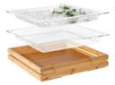 Rosseto Clear Acrylic Insert and Tub for Natura Large Bamboo Tray and Stand System, 20 x 20 x 3 inch
