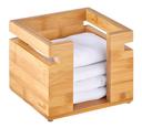 Rosseto Natura Square Bamboo Napkin Holder, 6.3 x 6.3 x 5.6 inch