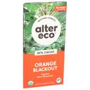 Alter Eco Organic Orange Blackout Dark Chocolate Bar, 2.65 Ounce -- 12 per case