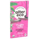 Alter Eco Organic Raspberry Creme Dark Chocolate Truffle Thins Bar, 2.96 Ounce -- 12 per case
