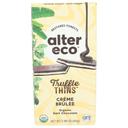 Alter Eco Organic Creme Brulee Dark Chocolate Truffle Thins Bar, 2.96 Ounce -- 12 per case