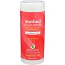 Method Pink Grape Fruit All Purpose Cleaning Compostable Wipes - 30 count per pack -- 6 packs per case