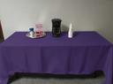 Intedge Purple Poly/Cotton Tablecloth, 54 x 96 inch