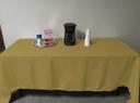 Intedge Gold Poly/Cotton Tablecloth, 45 x 110 inch 