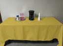 Intedge Yellow 100 Percent Polyester Square Tablecloth, 45 x 45 inch 