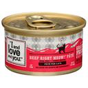 I and love and You Beef Right Meow Pate Wet Cat Food, 3 Ounce Can -- 24 per case