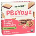 Sprout Organic Pb and Yayz Peanut Butter and Strawberry Sandwich Bar, 5.1 Ounce -- 6 per case
