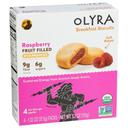 Olyra Organic Raspberry Fruit Filled Breakfast Biscuits, 5.3 Ounce -- 6 per case