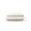 Empress Earth Natural Mineral Filled Polypropylene 3 Compartment Hinged Container, 9 x 9 x 3 inch -- 150 per case