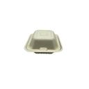 Empress Earth Natural White PFAS Free Molded Fiber Hinged Container, 9 x 9 x 3 inch -- 500 per case