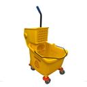 Performance Plus Yellow 45 Degree Bend Side Press Wringer and Mop Bucket - Combo, 36 Quart