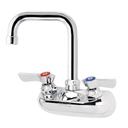 Krowne Silver Series 4 inch Center Wall Mount Faucet with 4 1/2 inch Double Bend Spout