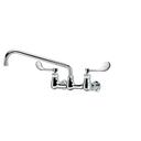 Krowne Royal Series 8 inch Center Wall Mount Faucet with 12 inch Spout and Vandal Resistant Wrist Blades Handles